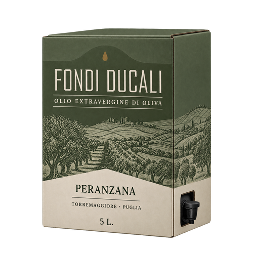 Concept del Bag in Box Fondi Ducali Peranzana da 5 litri